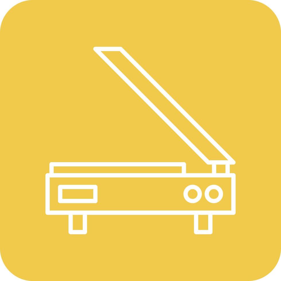 scanner lijn ronde hoek achtergrond pictogrammen vector