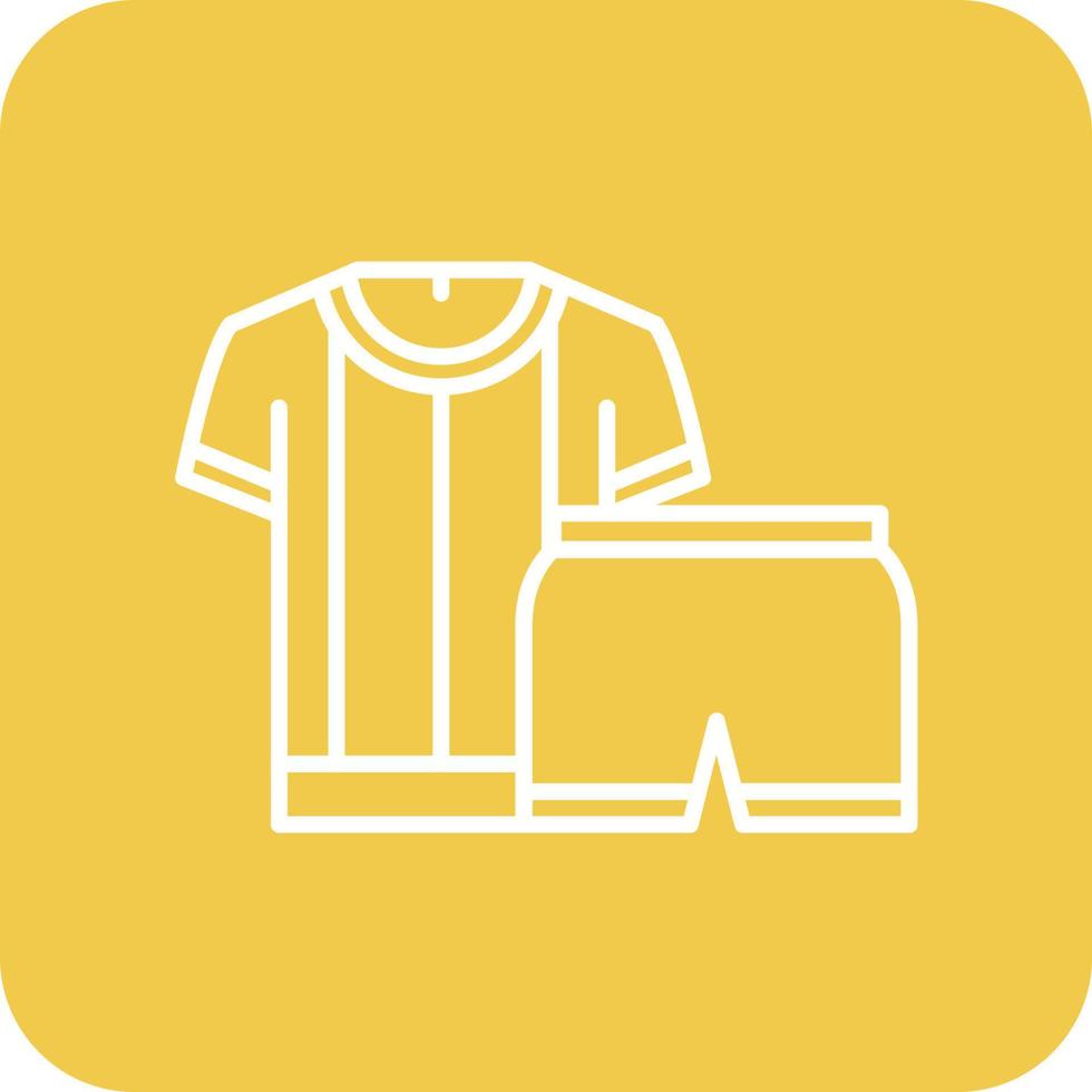 sportkleding lijn ronde hoek achtergrond pictogrammen vector