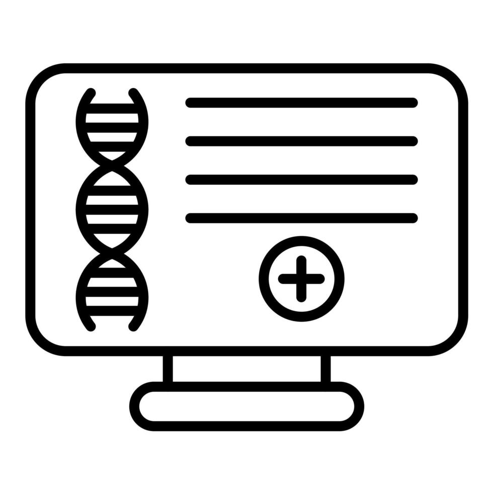 computationeel biologie lijn icoon vector