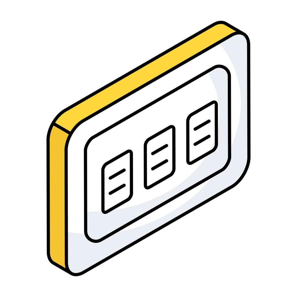 een icoon ontwerp van notitiebord vector