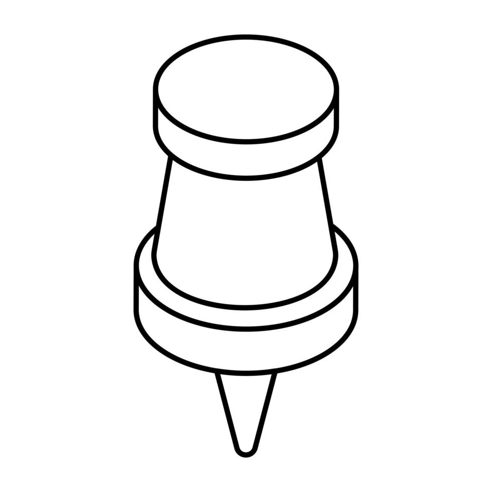 een perfect design icoon van pushpin vector