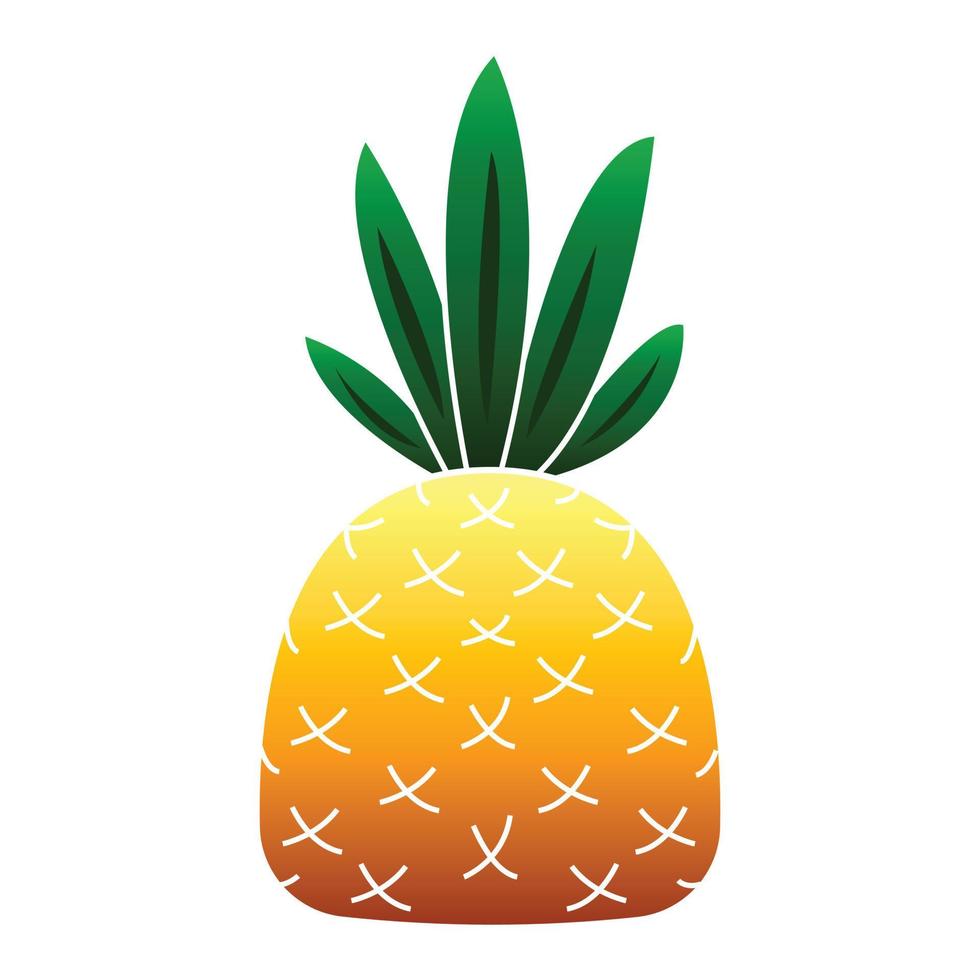 tropisch ananas icoon, tekenfilm stijl vector