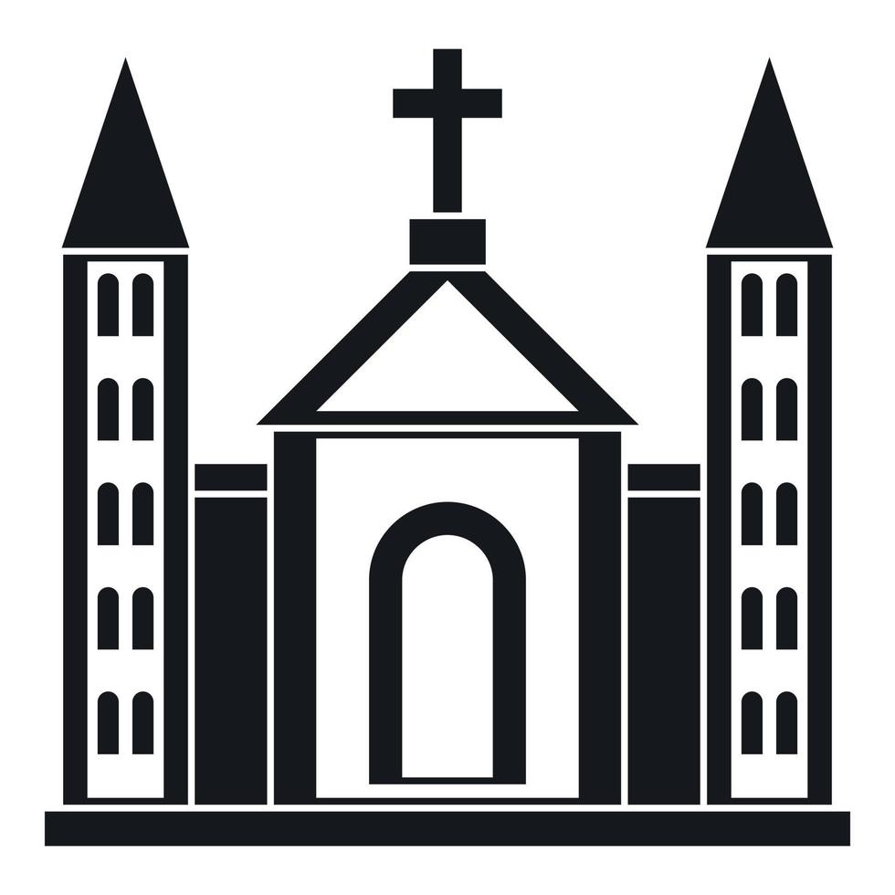christen Katholiek kerk gebouw icoon vector