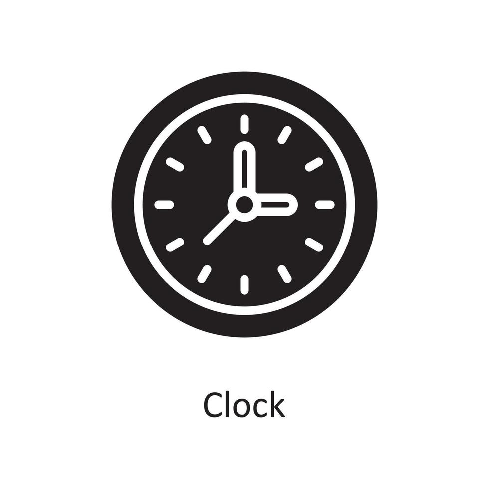 klok vector gevulde solide icoon ontwerp illustratie. huishouding symbool Aan wit achtergrond eps 10 het dossier