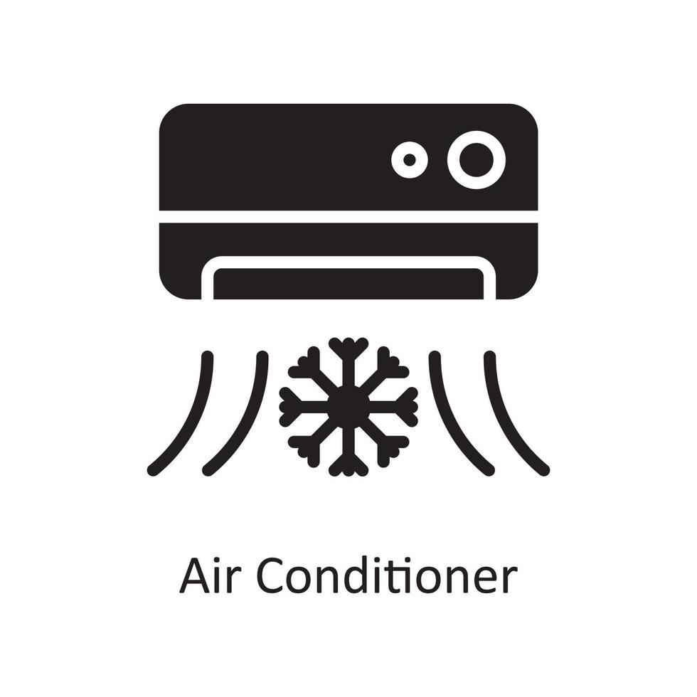 lucht conditioner vector solide icoon ontwerp illustratie. huishouding symbool Aan wit achtergrond eps 10 het dossier