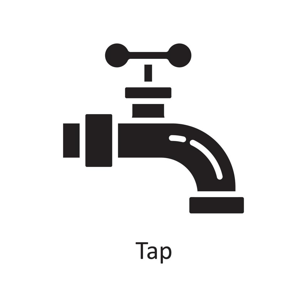 kraan vector solide icoon ontwerp illustratie. huishouding symbool Aan wit achtergrond eps 10 het dossier