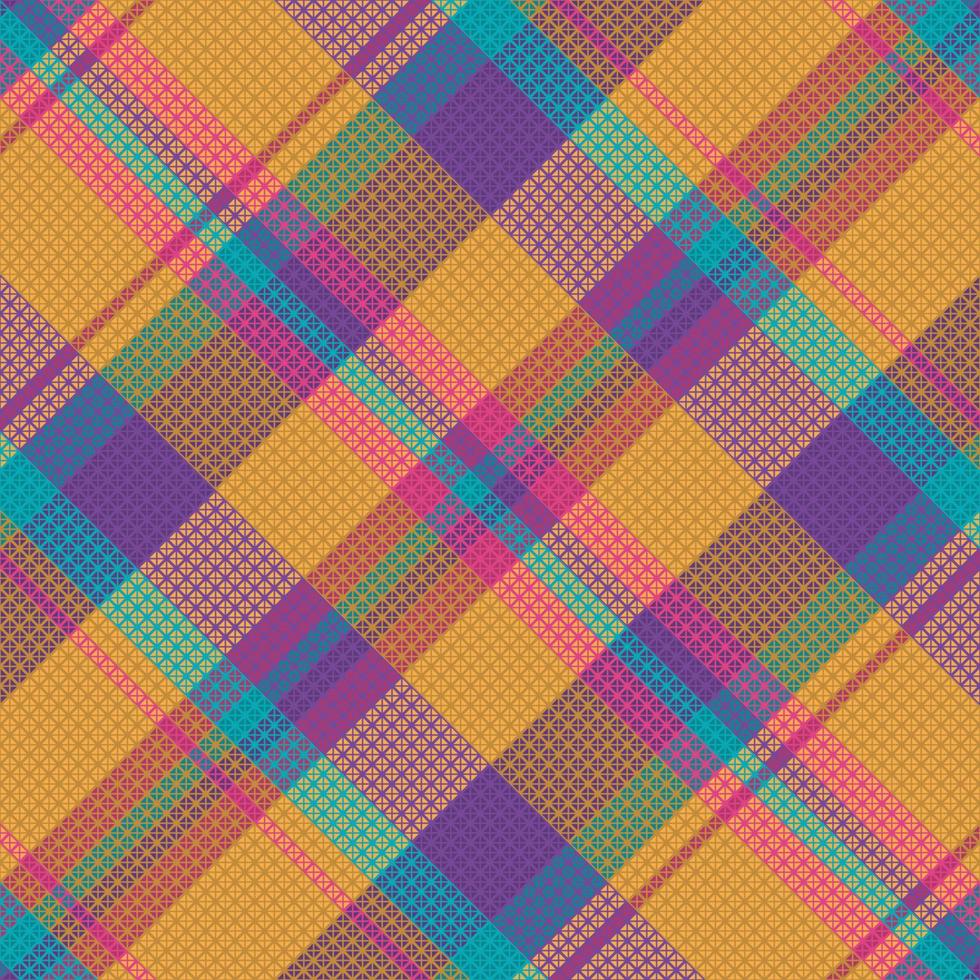 Schotse ruit of plaid retro kleur patroon. vector