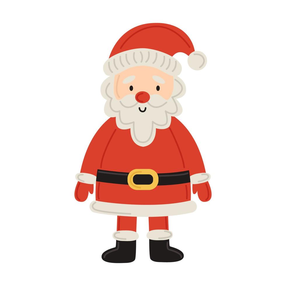 vector illustratie van schattig tekenfilm de kerstman claus geïsoleerd Aan wit achtergrond.