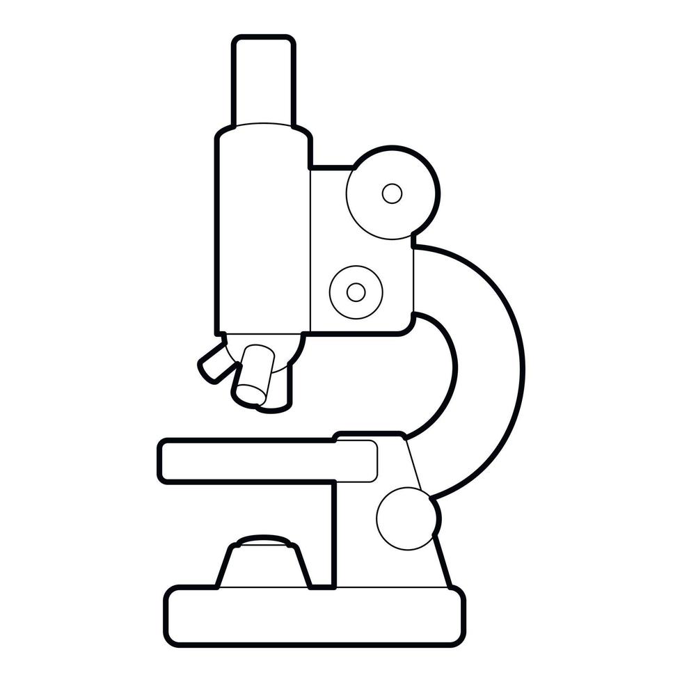 microscoop icoon, schets stijl vector
