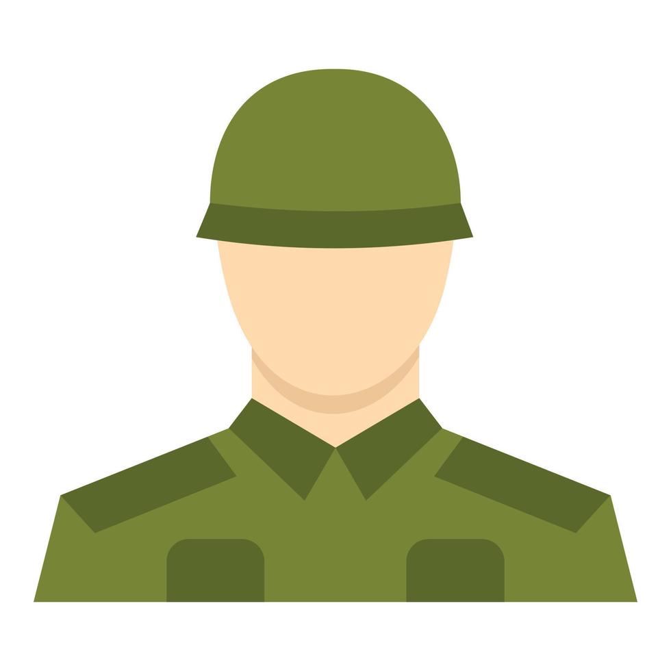 soldaat icoon, vlak stijl vector