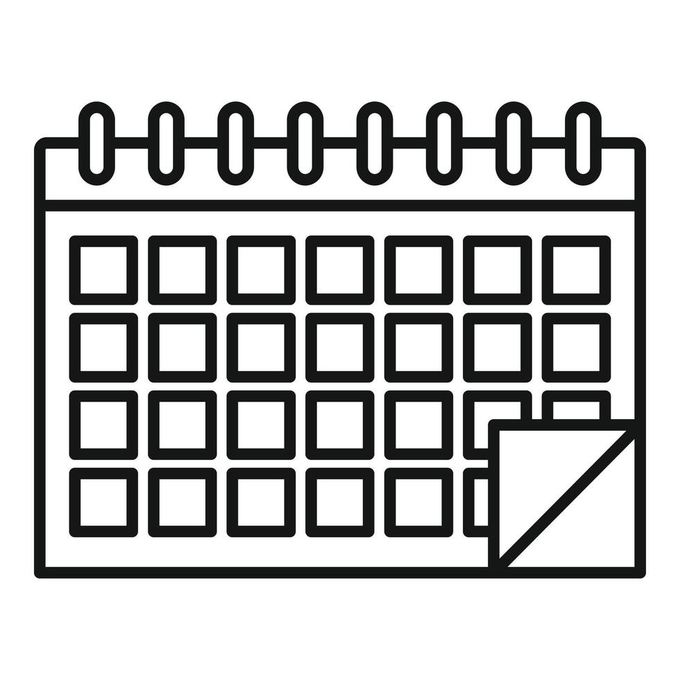 syllabus kalender icoon, schets stijl vector