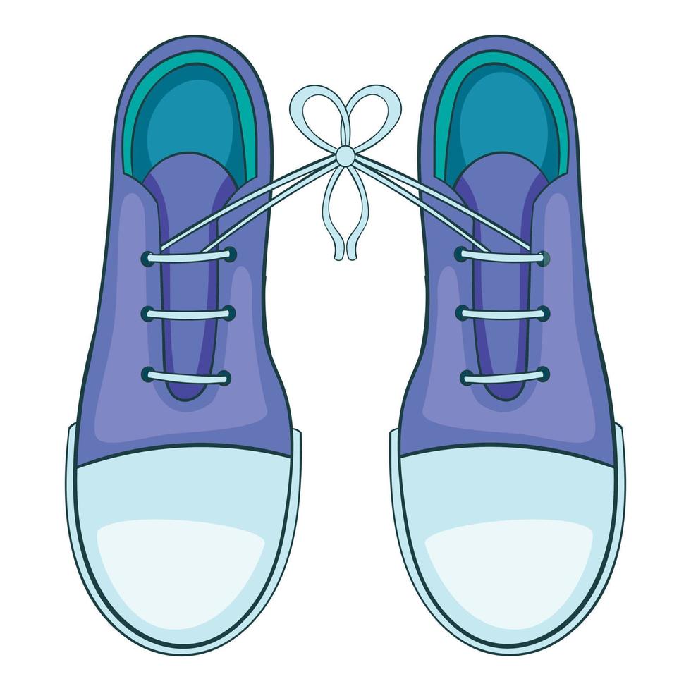 gebonden schoenen grap icoon, tekenfilm stijl vector