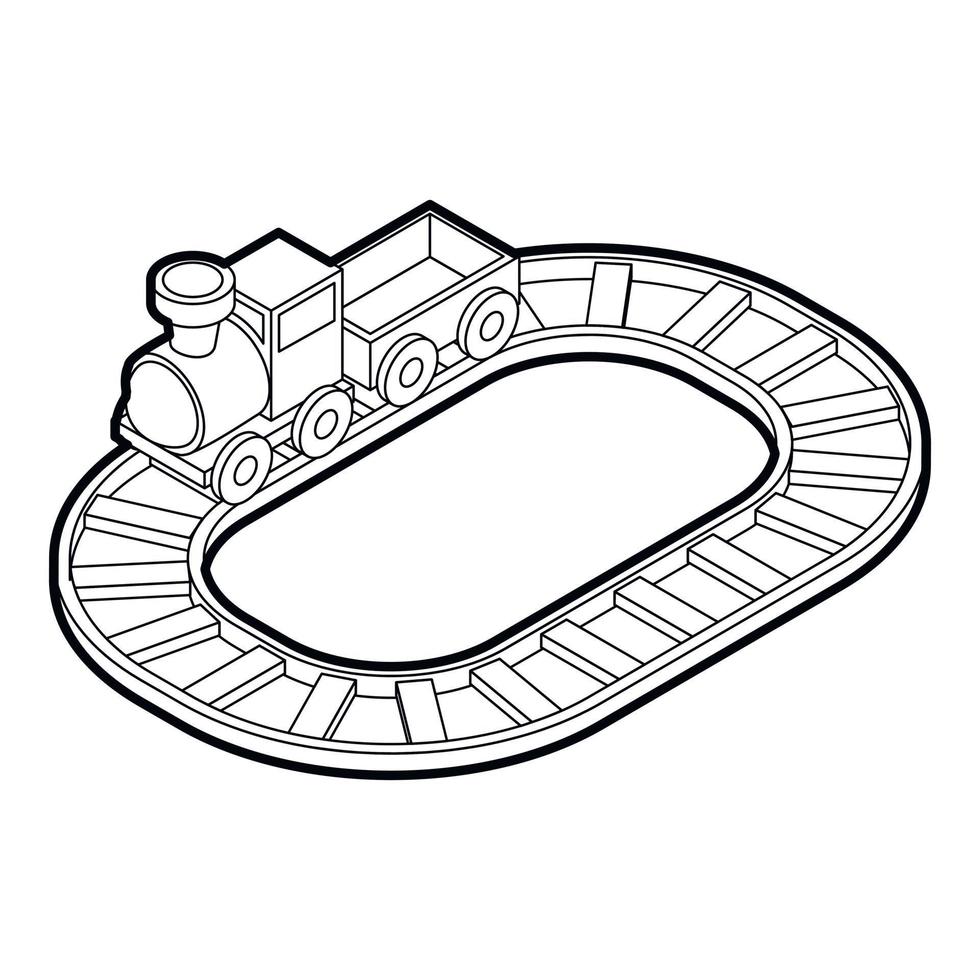 speelgoed- trein icoon, schets stijl vector