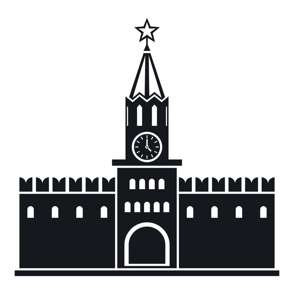 Russisch het kremlin icoon, gemakkelijk stijl vector