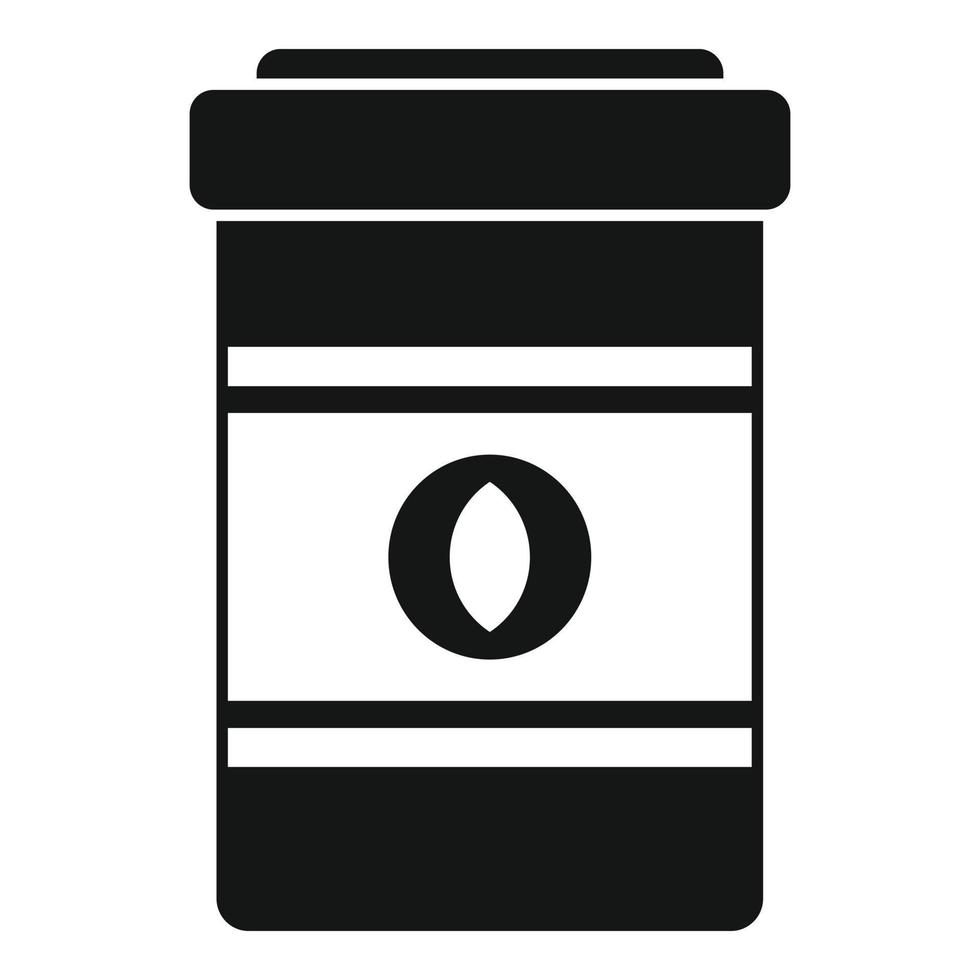kunstmest capsule pot icoon, gemakkelijk stijl vector