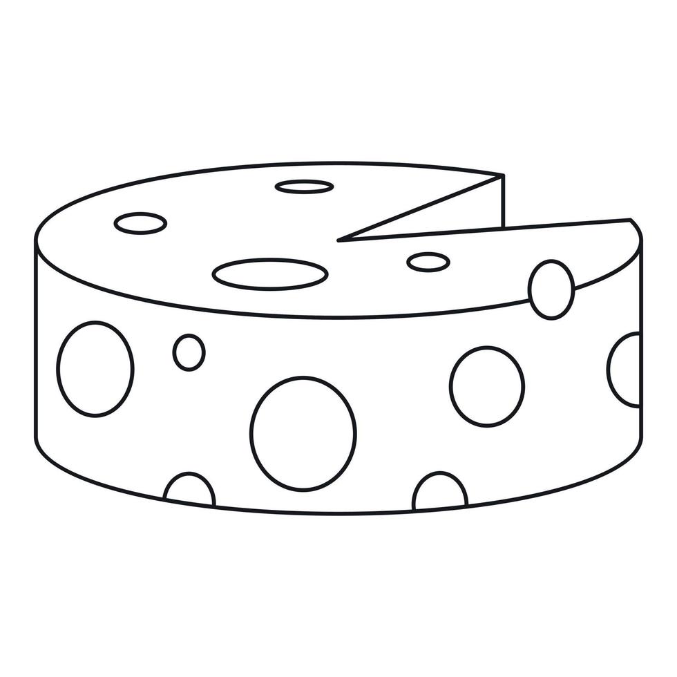 traditioneel kaas wiel icoon, schets stijl vector