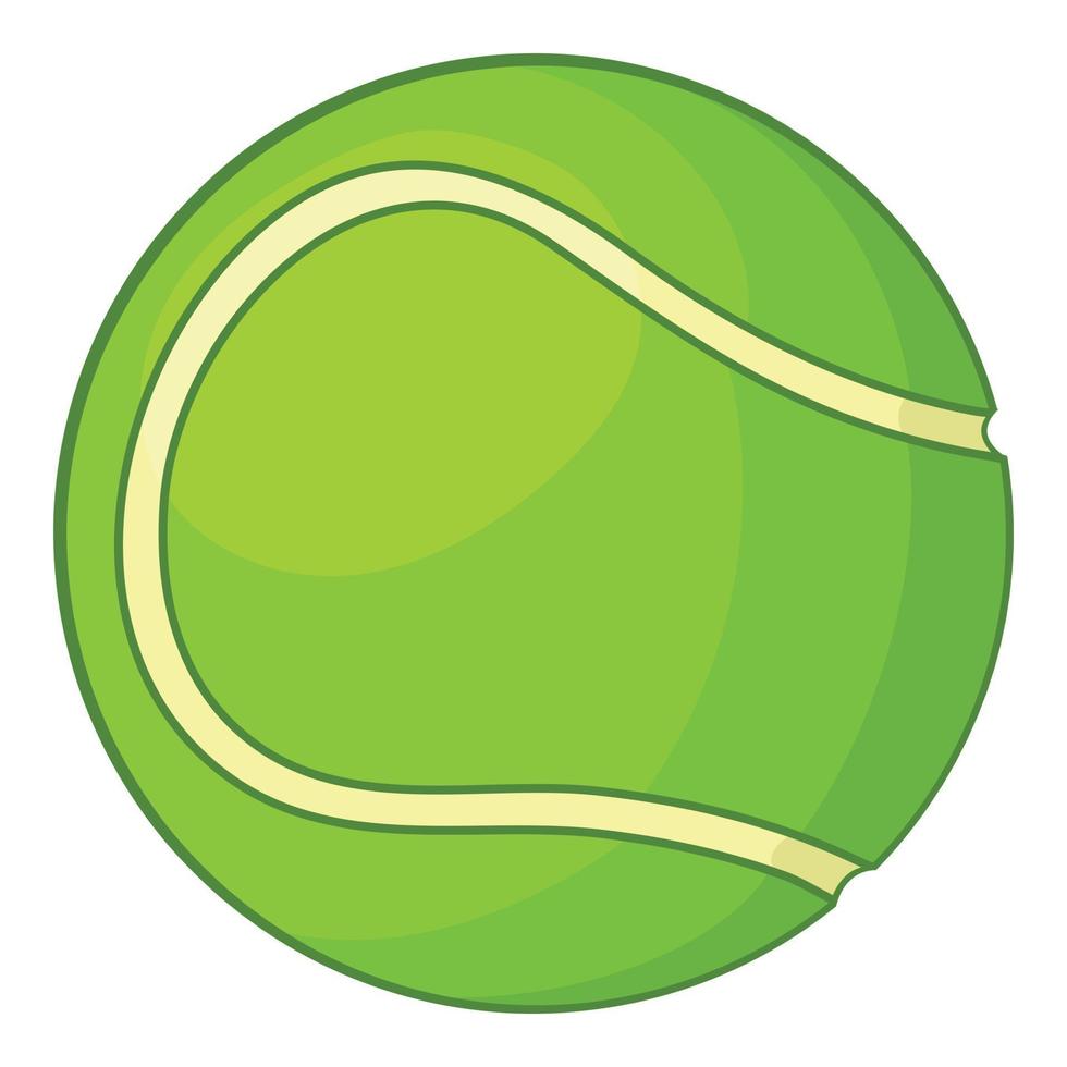 tennis bal icoon, tekenfilm stijl vector