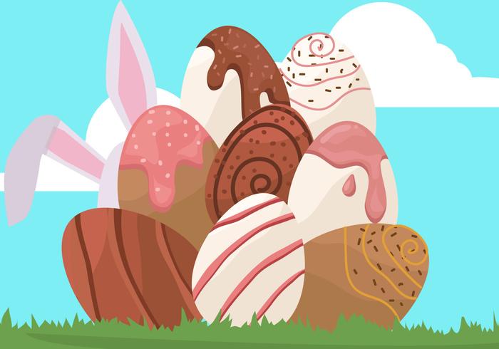 Chocolate Easter Egg vector