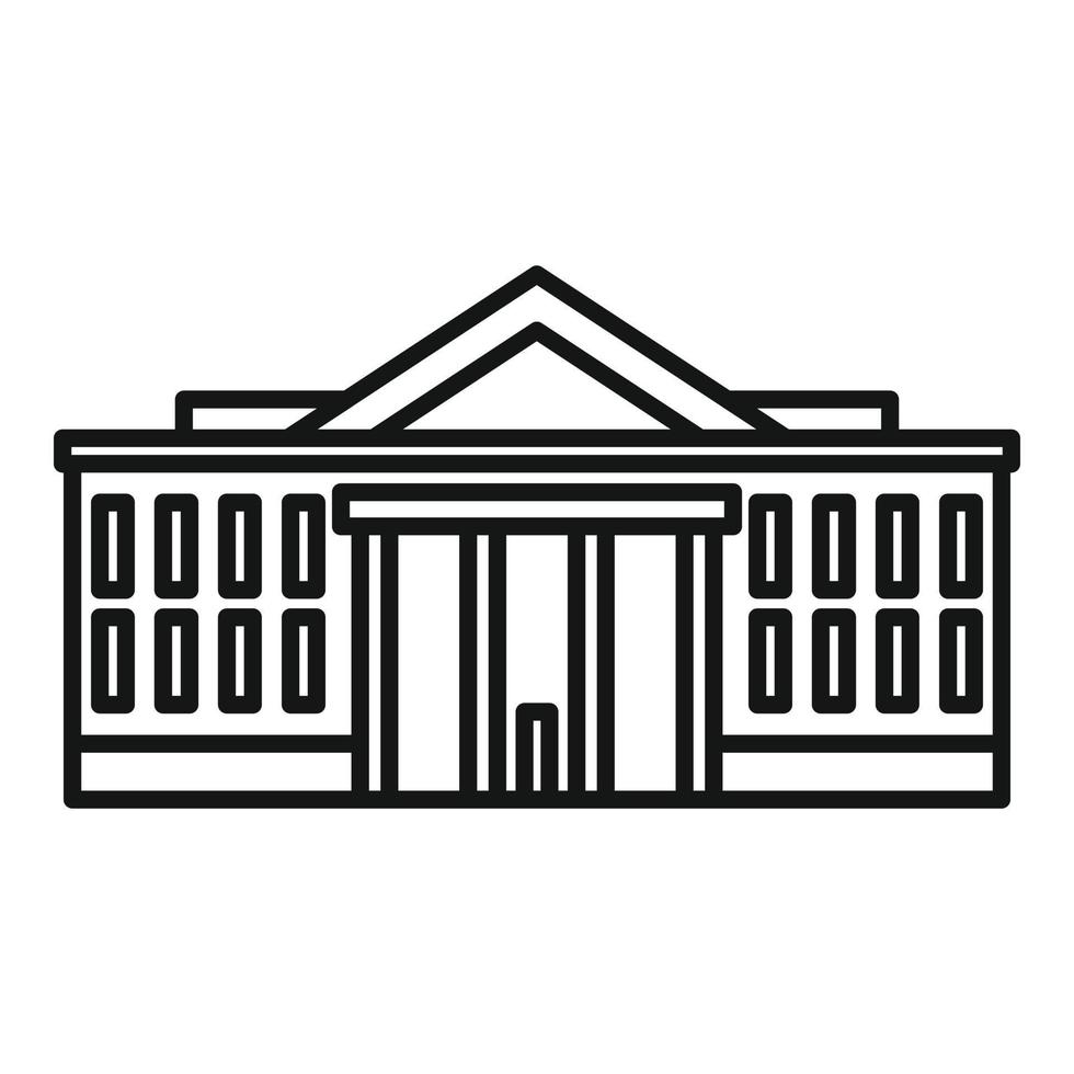 parlement mijlpaal icoon, schets stijl vector