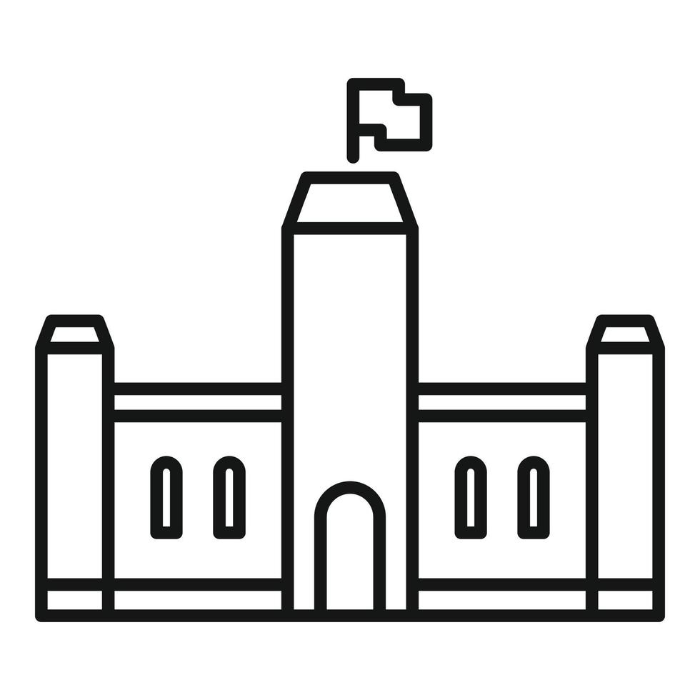 parlement huis icoon, schets stijl vector