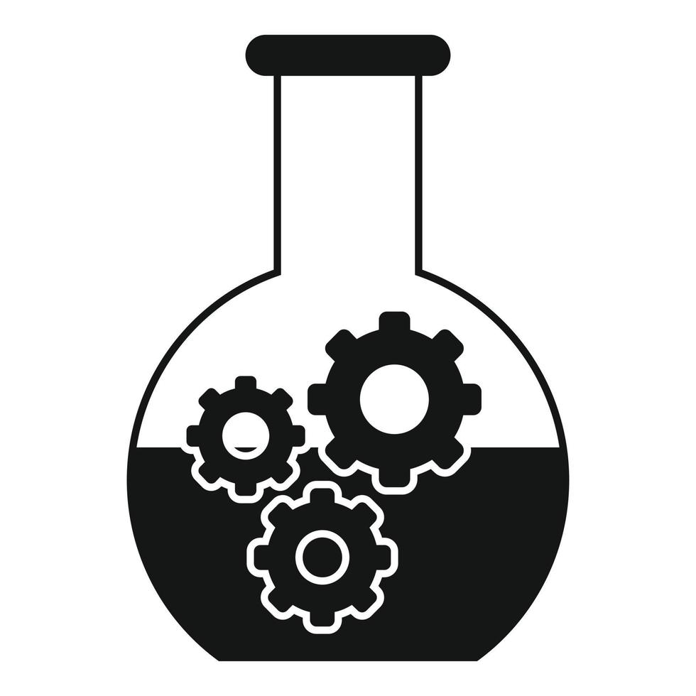 chemisch fles nanotechnologie icoon, gemakkelijk stijl vector