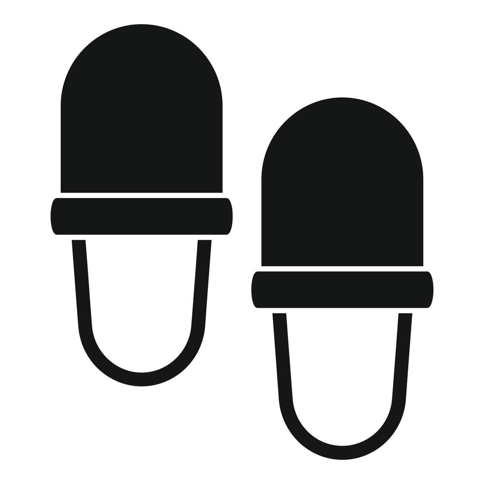 pensioen slippers icoon, gemakkelijk stijl vector