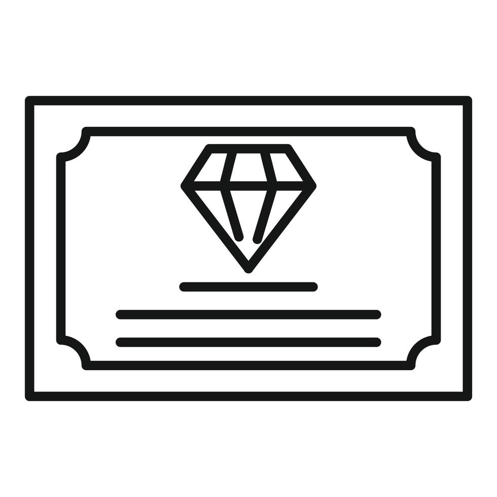 doos diamant icoon, schets stijl vector