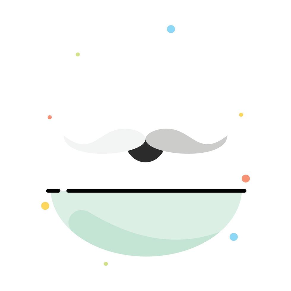 snor hipster movember mannetje mannen vlak kleur icoon vector