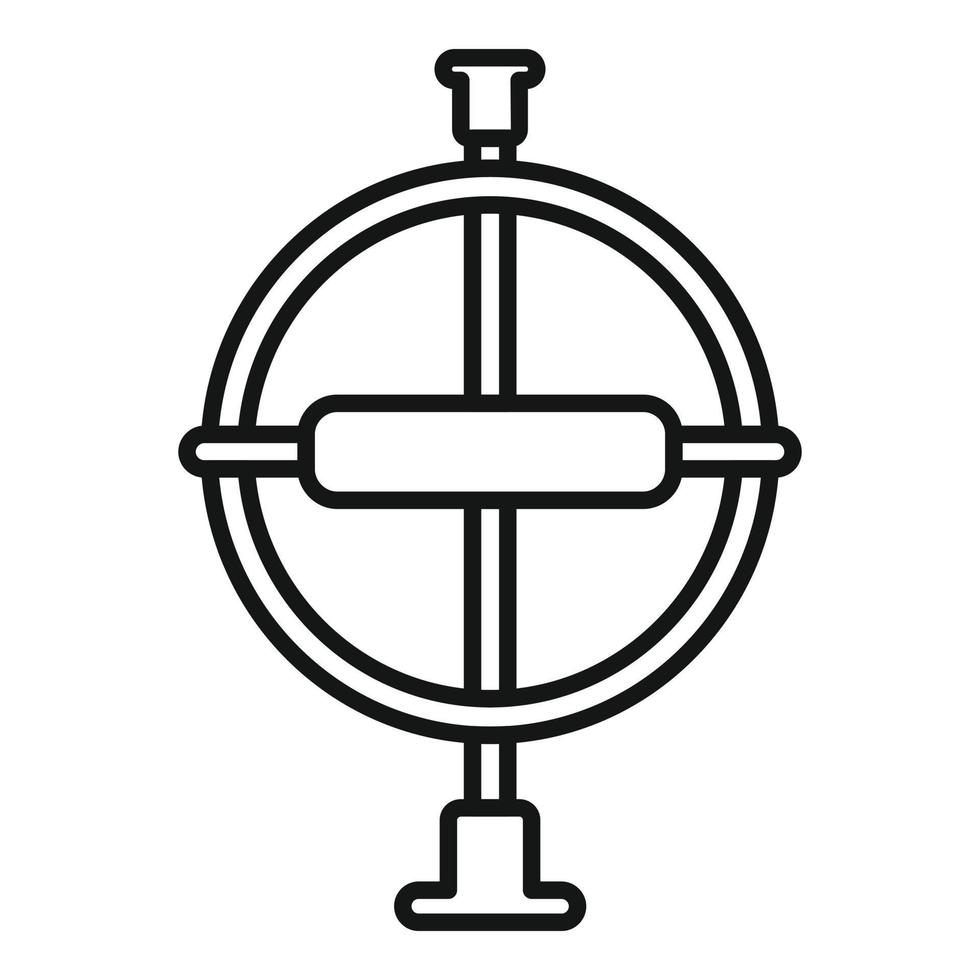 luchtvaart gyroscoop icoon schets vector. versnellingsmeter sensor vector