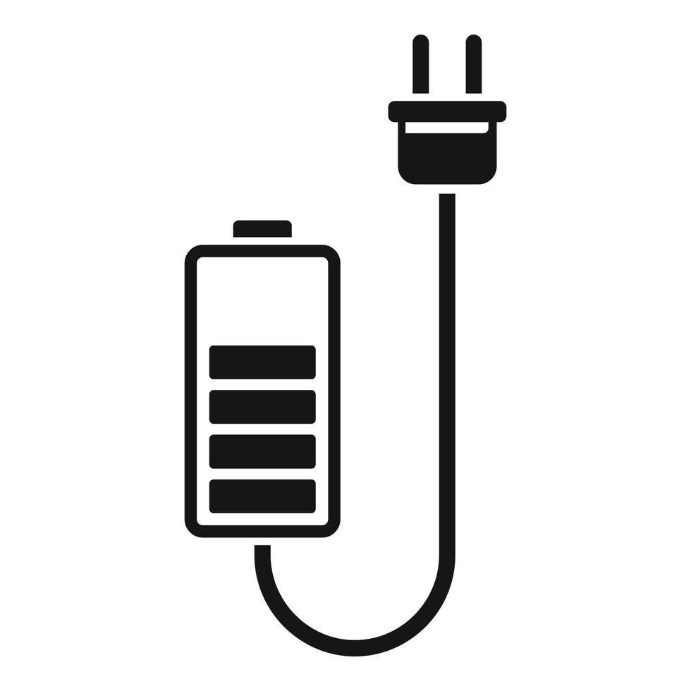 accu opladen plug icoon, gemakkelijk stijl vector