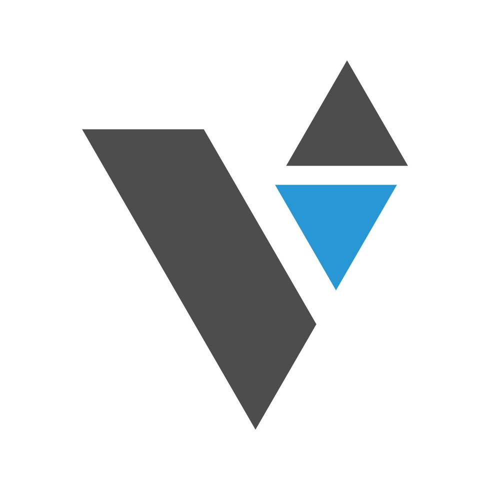brief v logo ontwerp illustratie vector