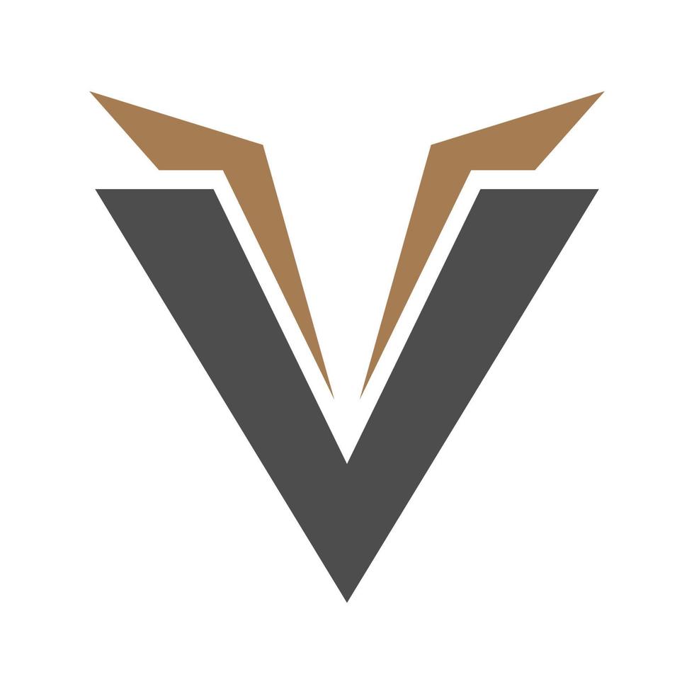 brief v logo ontwerp illustratie vector