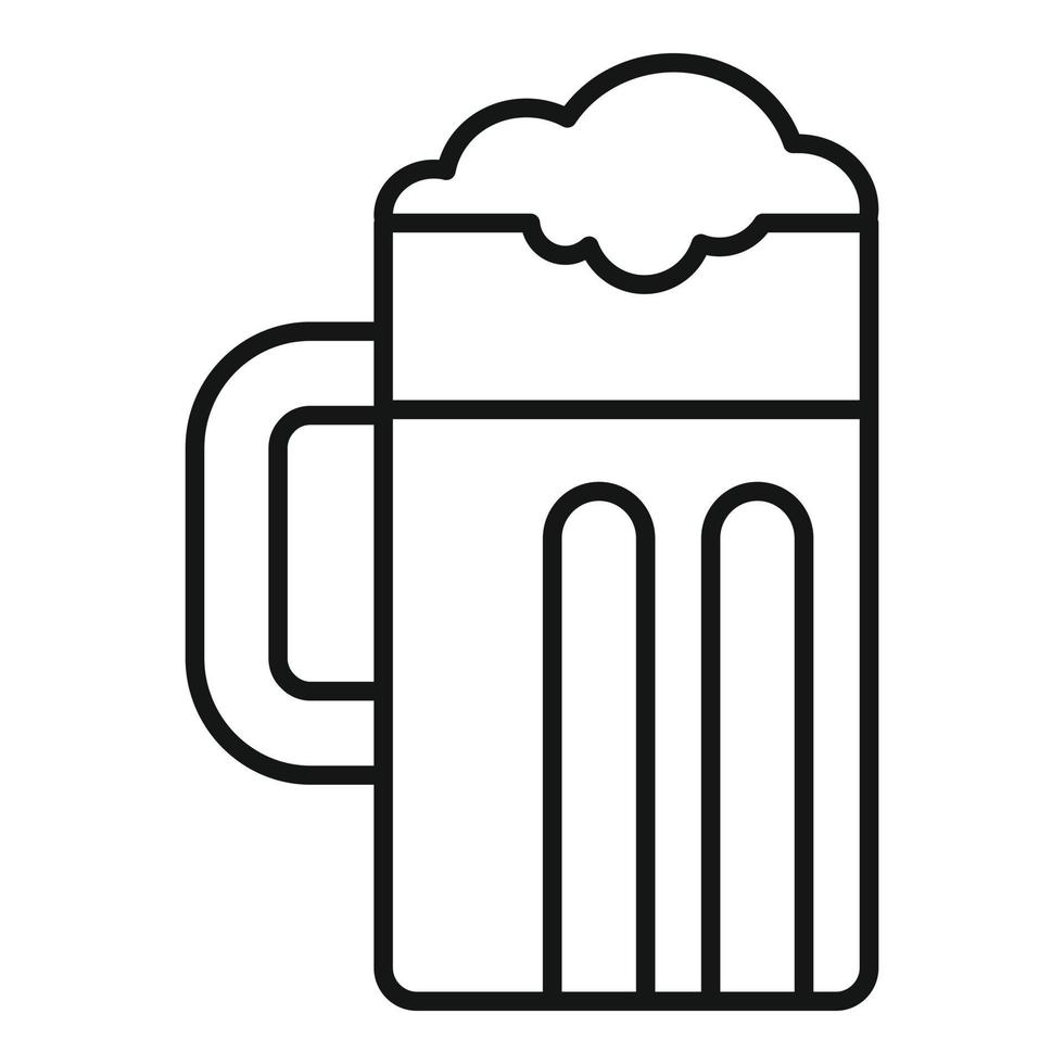 bier mok icoon, schets stijl vector
