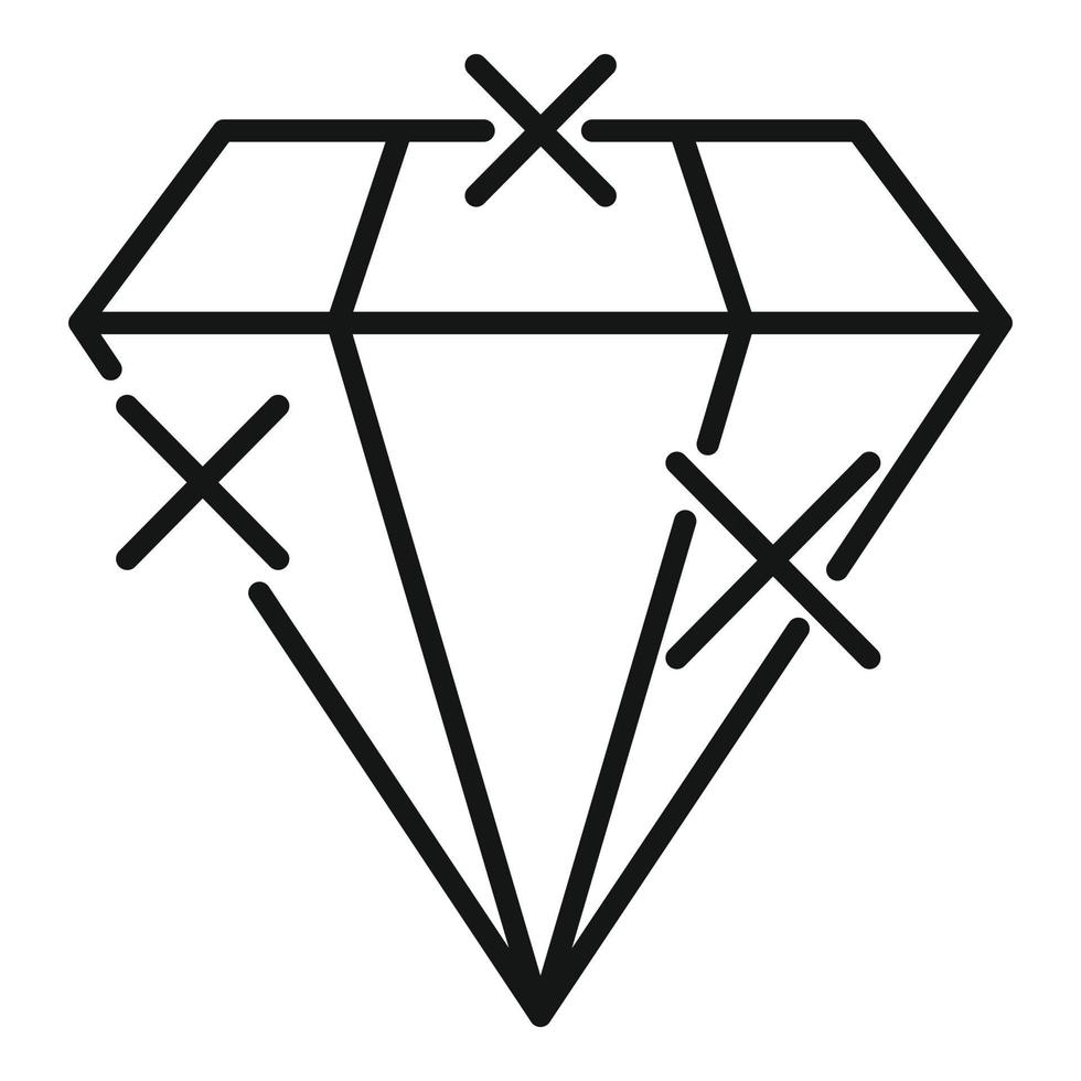 bonus diamant icoon, schets stijl vector