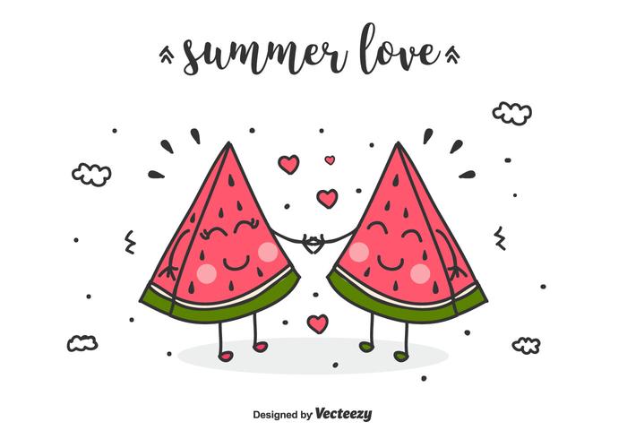 Summer Love Vector Achtergrond