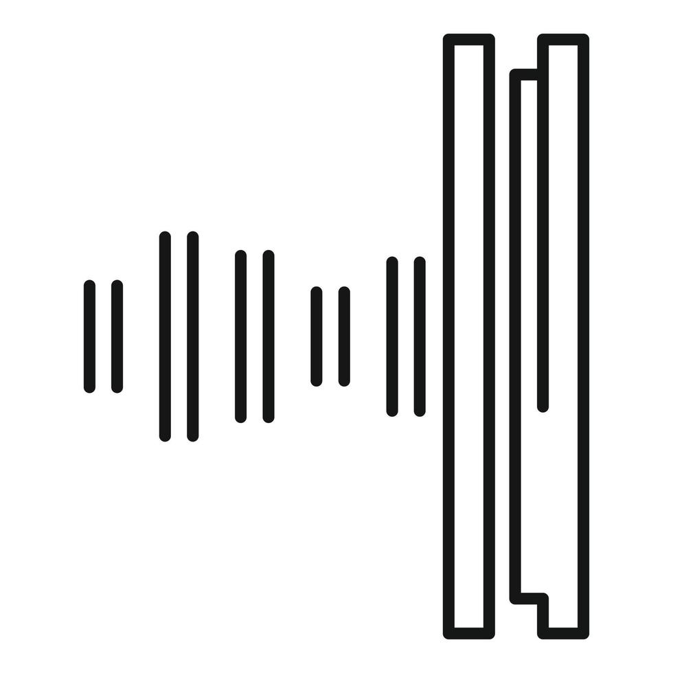 geluidsisolatie studio icoon, schets stijl vector