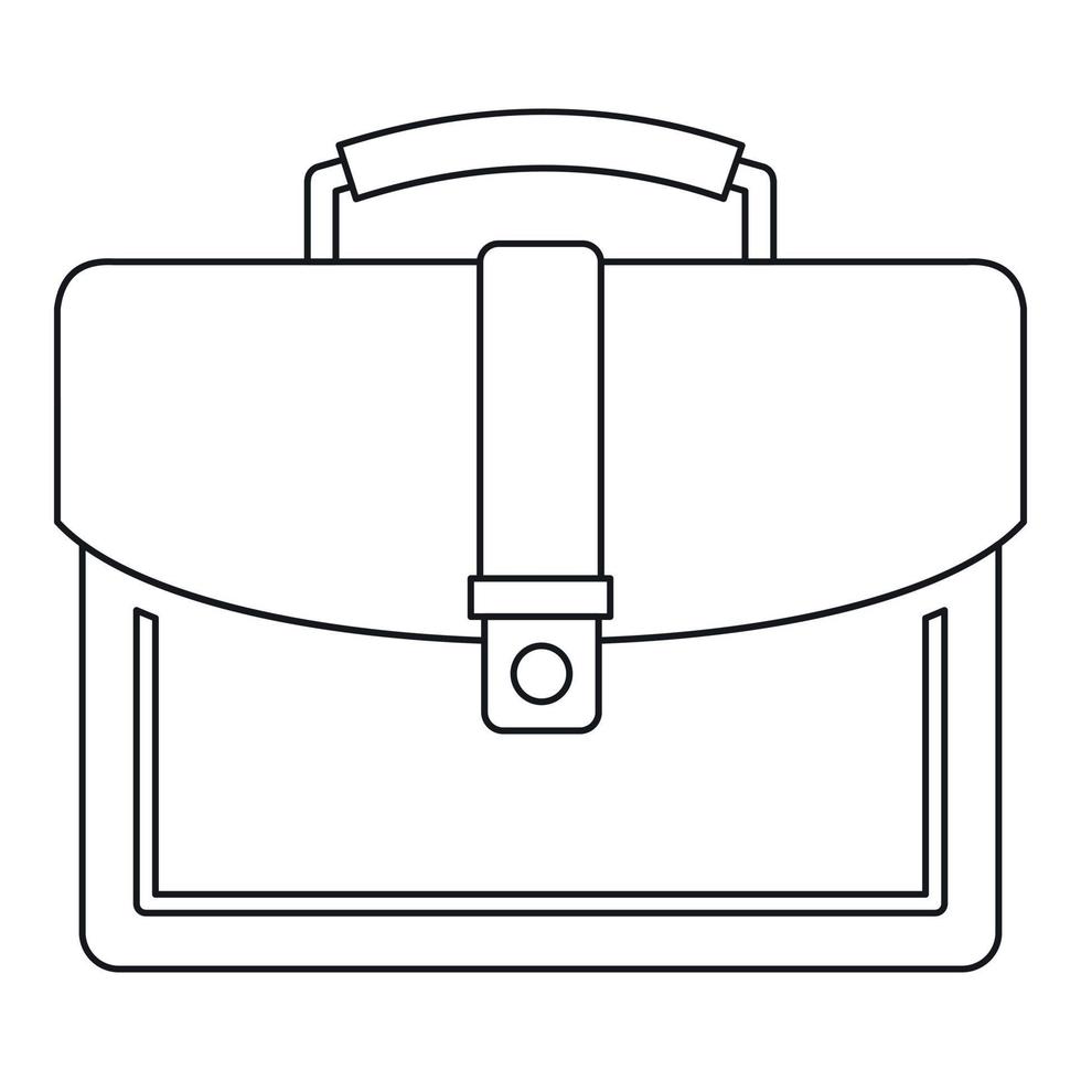 aktentas icoon, schets stijl vector