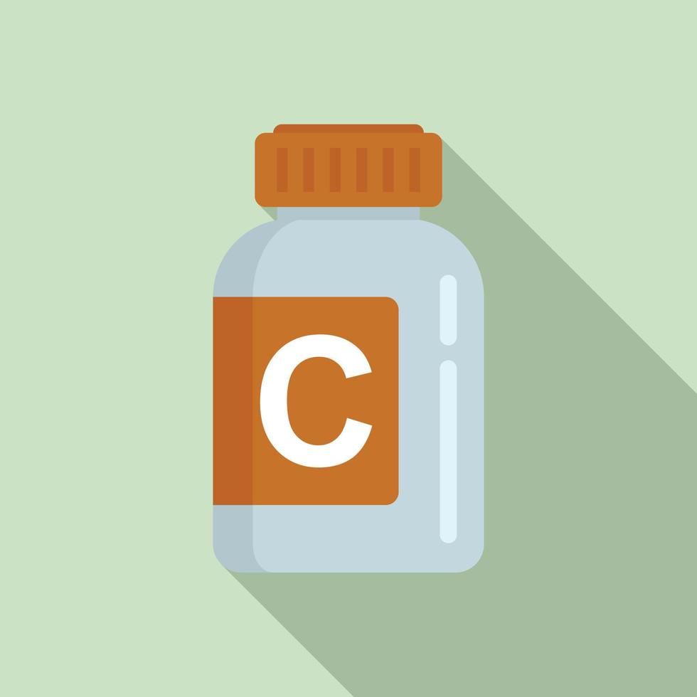 verpleging vitamines icoon, vlak stijl vector