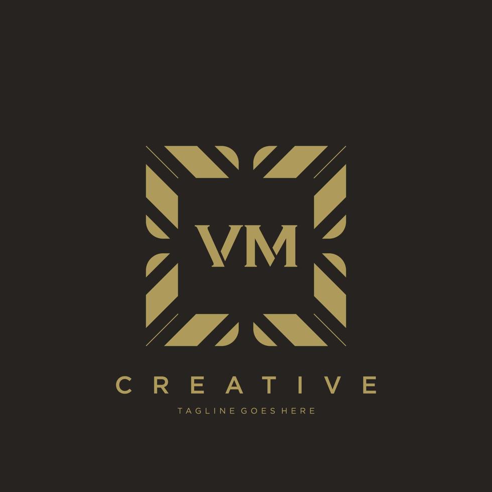 vm eerste brief luxe ornament monogram logo sjabloon vector