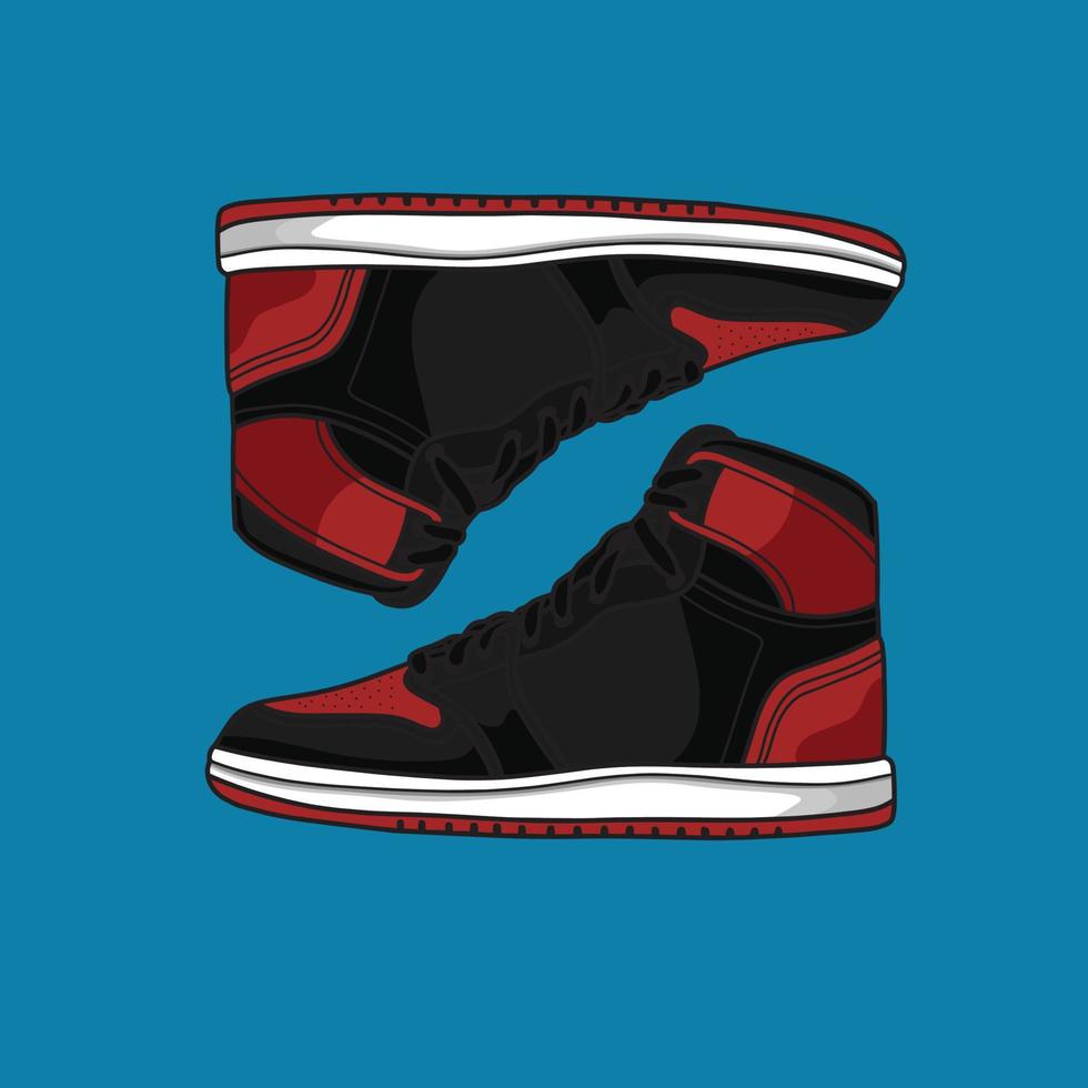 sneaker schoen . concept. vlak ontwerp. vector illustratie. sportschoenen in vlak stijl. sportschoenen kant visie. mode sportschoenen.