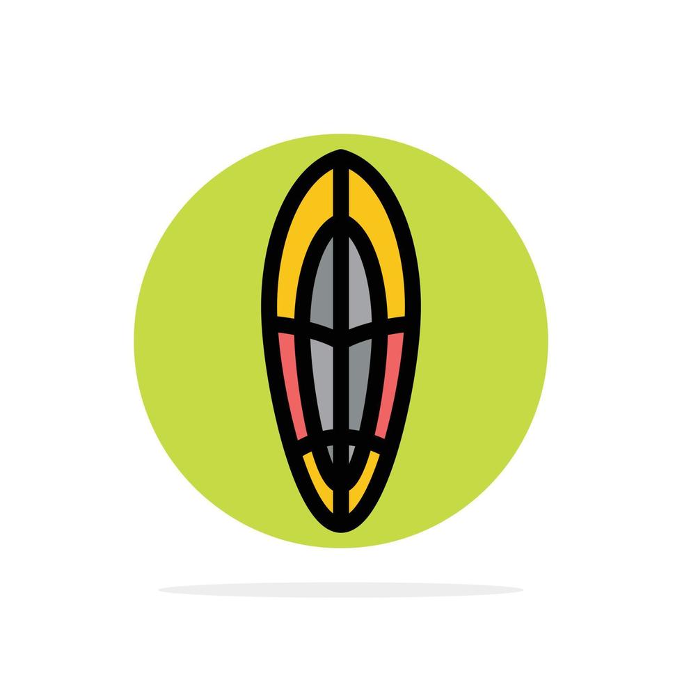 recreatie sport- surfboard surfing abstract cirkel achtergrond vlak kleur icoon vector