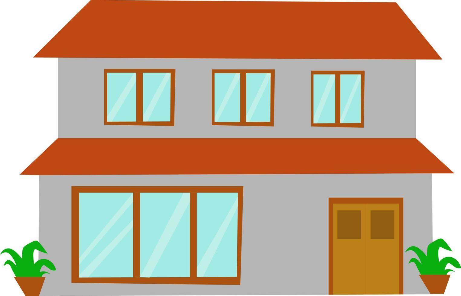 minimalistisch huis illustratie geïsoleerd Aan wit achtergrond vector