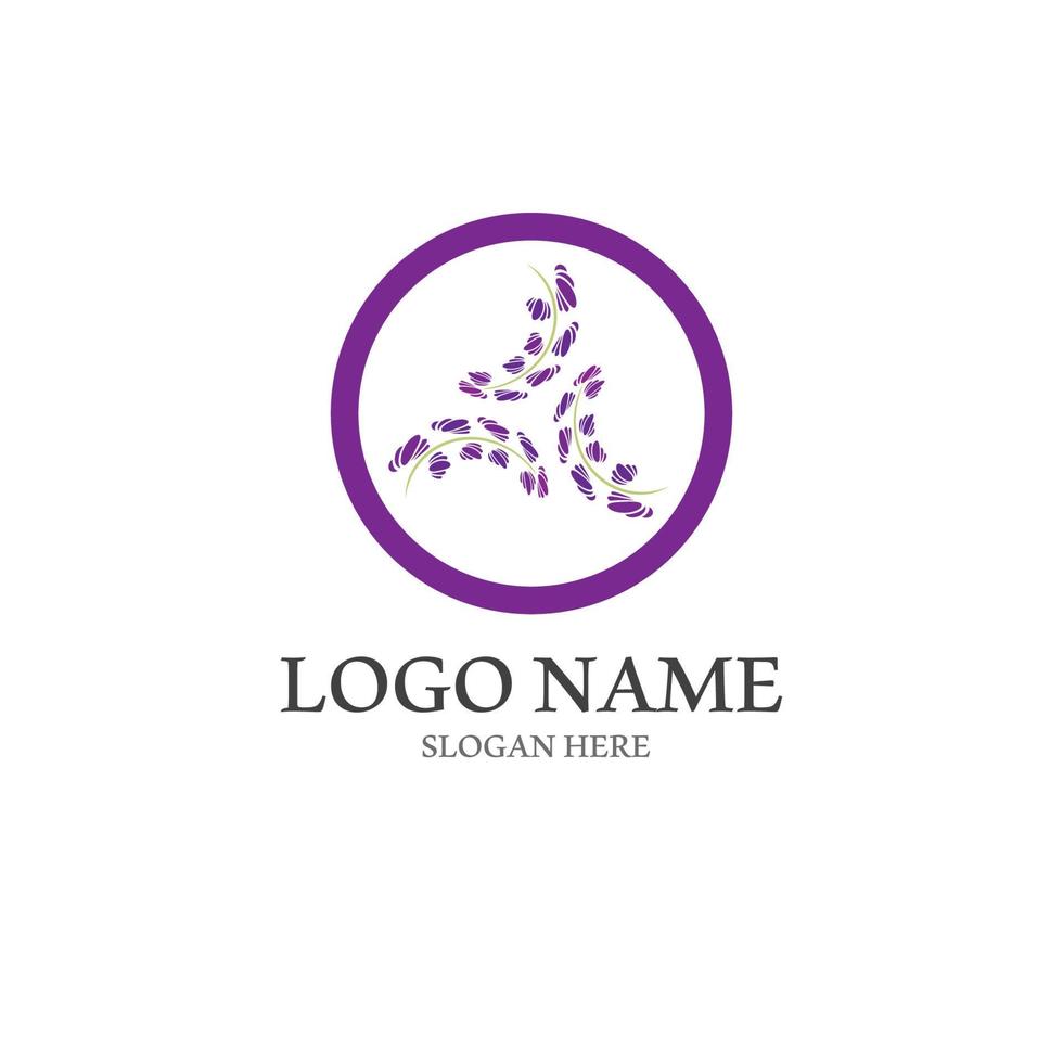 vers lavendel bloem icoon logo vector