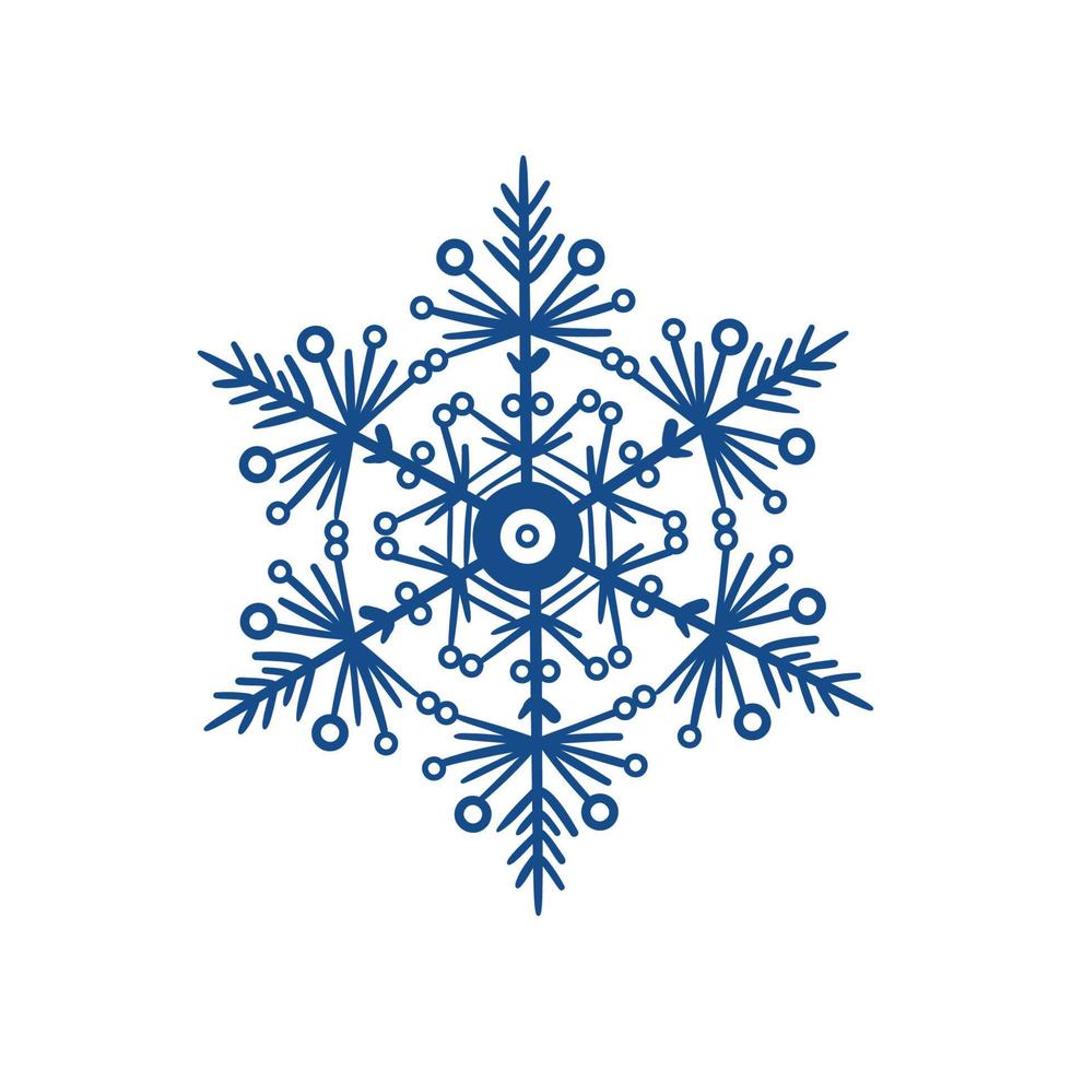 vrolijk Kerstmis winter sneeuwvlok vector