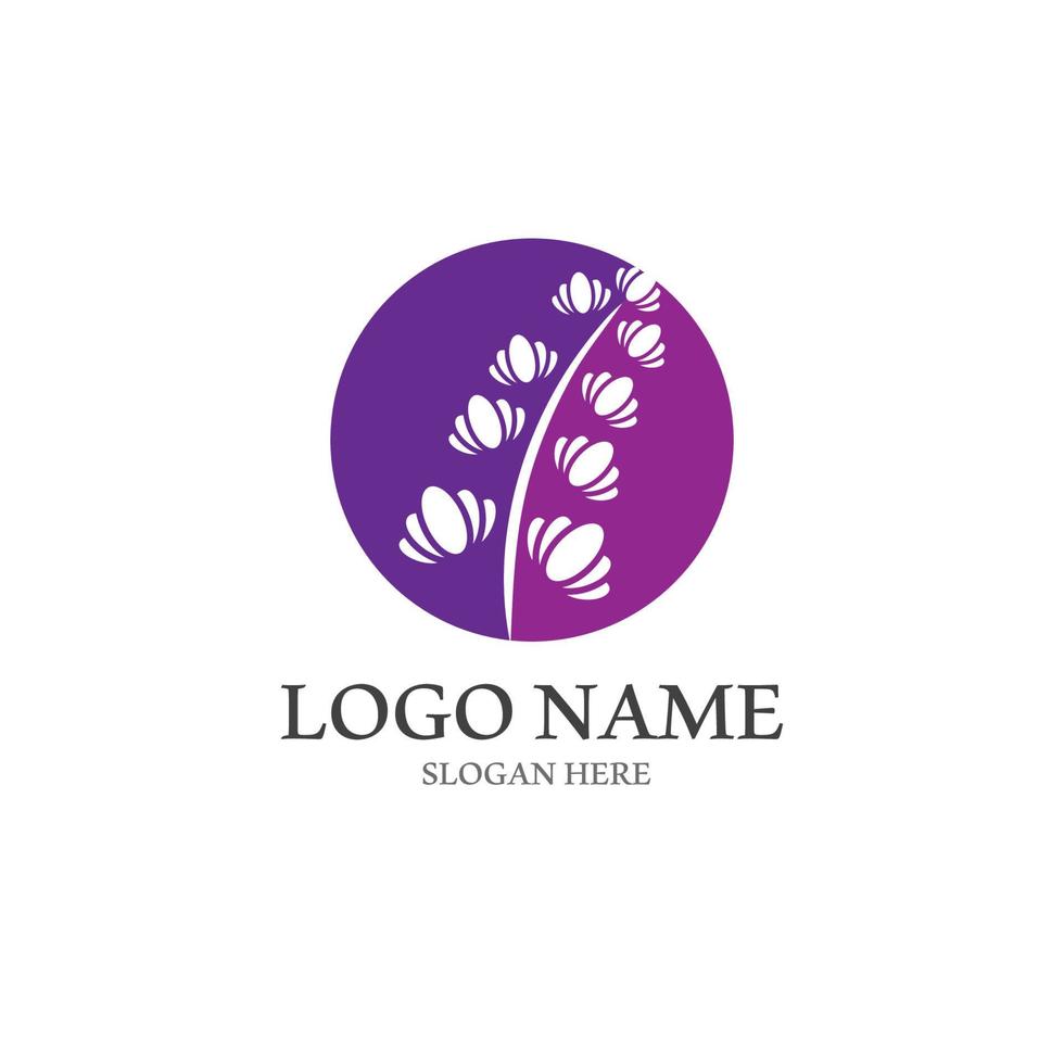 vers lavendel bloem icoon logo vector