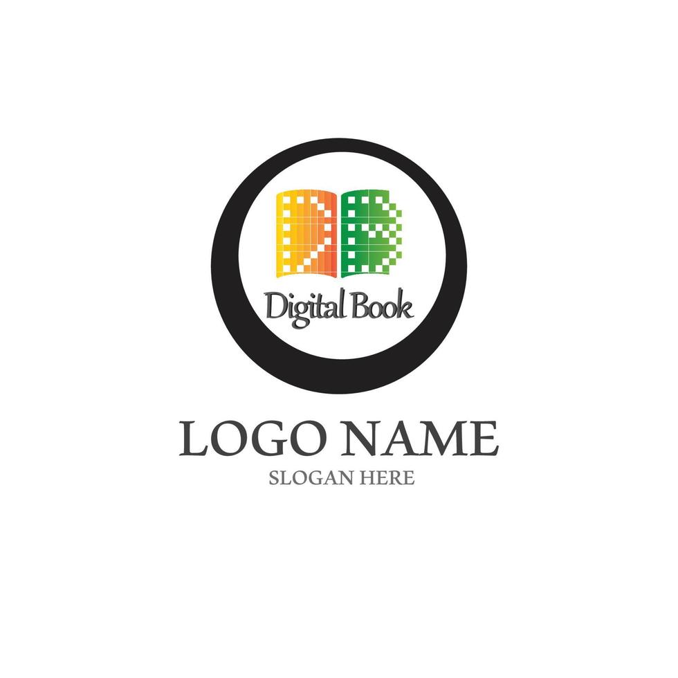 digitaal boek logo pictogram technologie vector