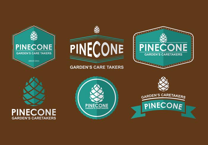 Pine cones Logo Gratis Vector