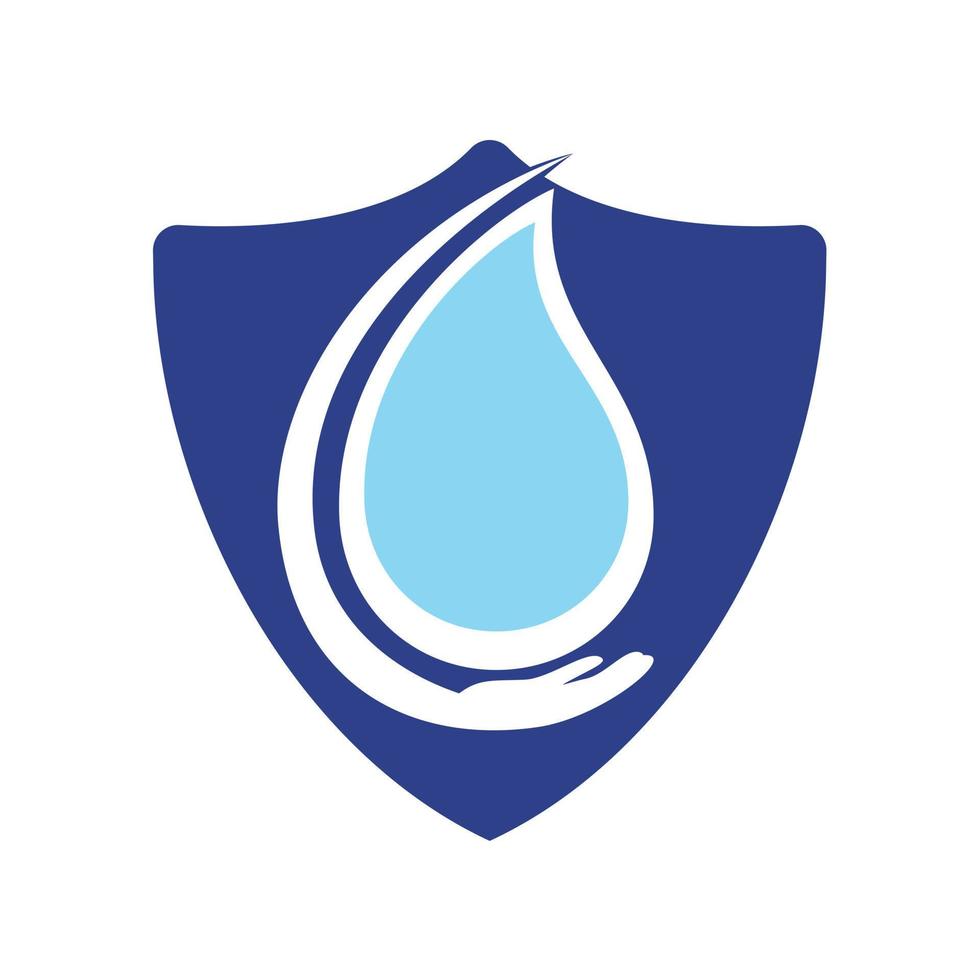 veilig water logo sjabloon ontwerp. water zorg logo vector ontwerp.