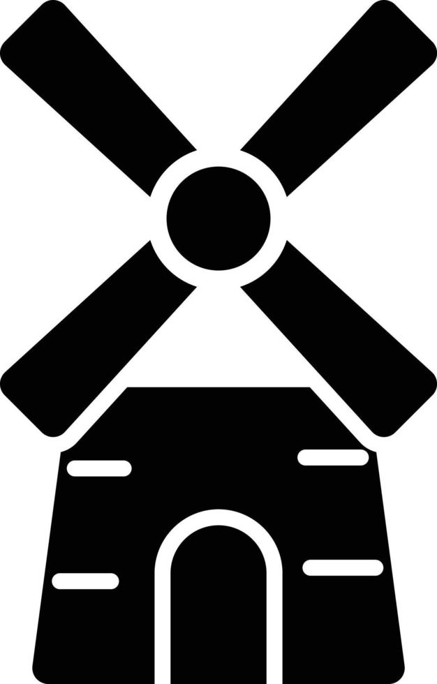 windmolens glyph icoon vector