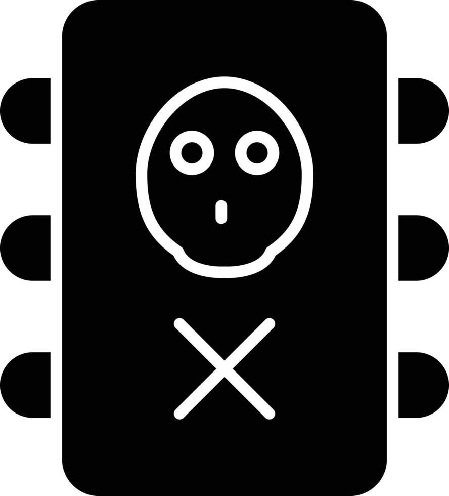 giftig afval glyph-pictogram vector